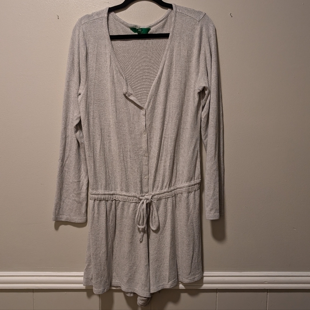 Dip Sleepwear Light Gray Sleepwear Romper Size L